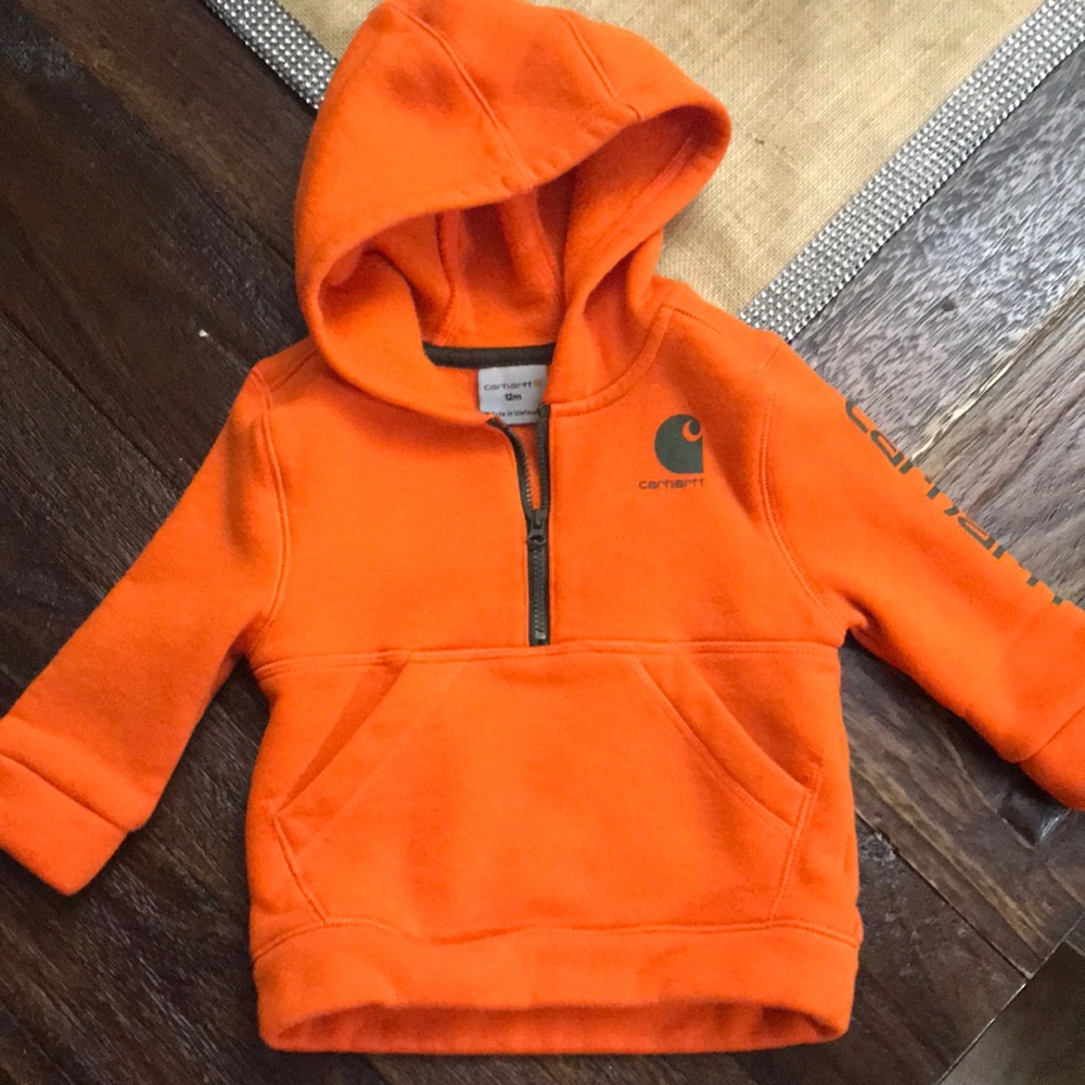 12m carhartt orange sweater